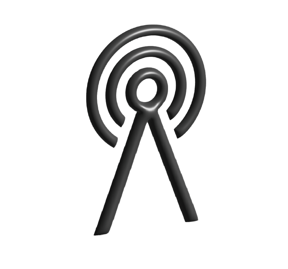 3D icon of a weather station