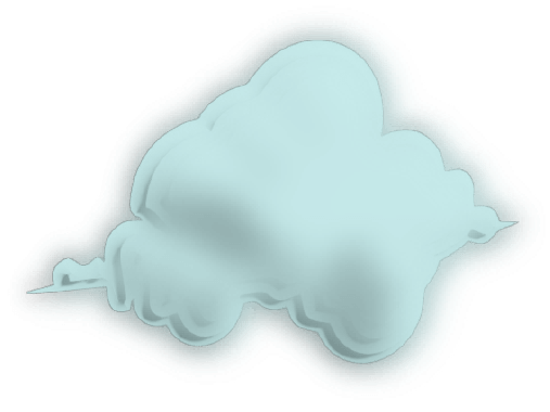 Fluffy Blue Cloud Icon